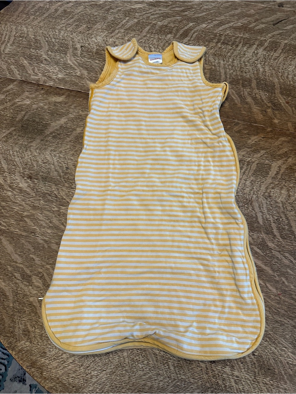 Hanna Anderson Yellow Stripe Kids Sleep Sack - Cozy Sleeveless Pajama